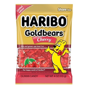 image:imageHARIBO Gummi Candy FizzyCola Gummy Candy Soda Bottles 5 Ounce Share Size Bags Pack of 12 Delicious Soft amp Chewy Sweet Snacks Sour amp Tangy Cola FlavorCherry Goldbears Limited Edition