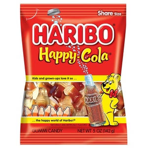 image:imageHARIBO Gummi Candy FizzyCola Gummy Candy Soda Bottles 5 Ounce Share Size Bags Pack of 12 Delicious Soft amp Chewy Sweet Snacks Sour amp Tangy Cola FlavorHappy Cola