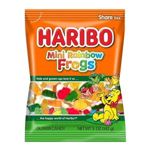 image:imageHARIBO Gummi Candy FizzyCola Gummy Candy Soda Bottles 5 Ounce Share Size Bags Pack of 12 Delicious Soft amp Chewy Sweet Snacks Sour amp Tangy Cola FlavorMini Rainbow Frogs