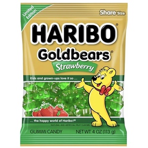image:imageHARIBO Gummi Candy FizzyCola Gummy Candy Soda Bottles 5 Ounce Share Size Bags Pack of 12 Delicious Soft amp Chewy Sweet Snacks Sour amp Tangy Cola FlavorStrawberry Goldbears Limited Edition