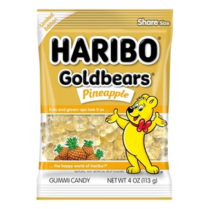 image:imageHARIBO Gummi Candy FizzyCola Gummy Candy Soda Bottles 5 Ounce Share Size Bags Pack of 12 Delicious Soft amp Chewy Sweet Snacks Sour amp Tangy Cola FlavorPineapple Goldbears Limited Edition