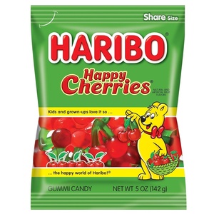 image:imageHARIBO Gummi Candy FizzyCola Gummy Candy Soda Bottles 5 Ounce Share Size Bags Pack of 12 Delicious Soft amp Chewy Sweet Snacks Sour amp Tangy Cola FlavorHappy Cherries