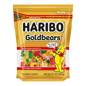 image:imageHARIBO Gummi Candy Sweet amp Sour Goldbears Gummy Bears with A Twist 256 Ounce Resealable Party Size Bag Delicious Soft and Chewy Snacks Assorted Fruity FlavorsGoldbears