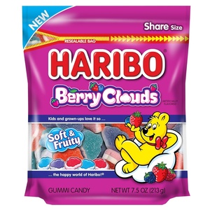 image:imageHARIBO Gummi Candy Sweet amp Sour Goldbears Gummy Bears with A Twist 256 Ounce Resealable Party Size Bag Delicious Soft and Chewy Snacks Assorted Fruity FlavorsBerry Clouds